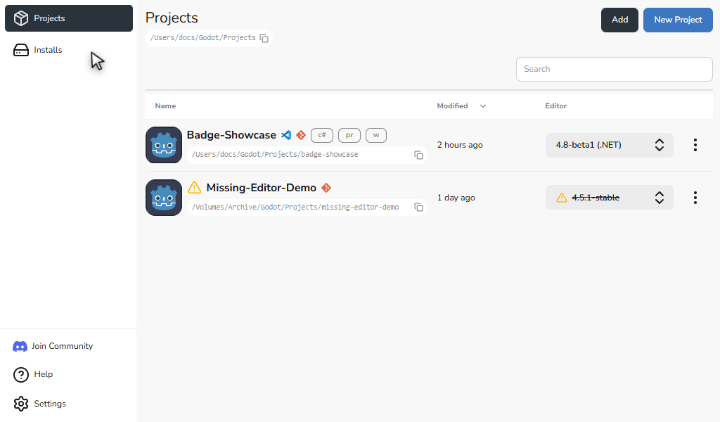 Project Badges UI